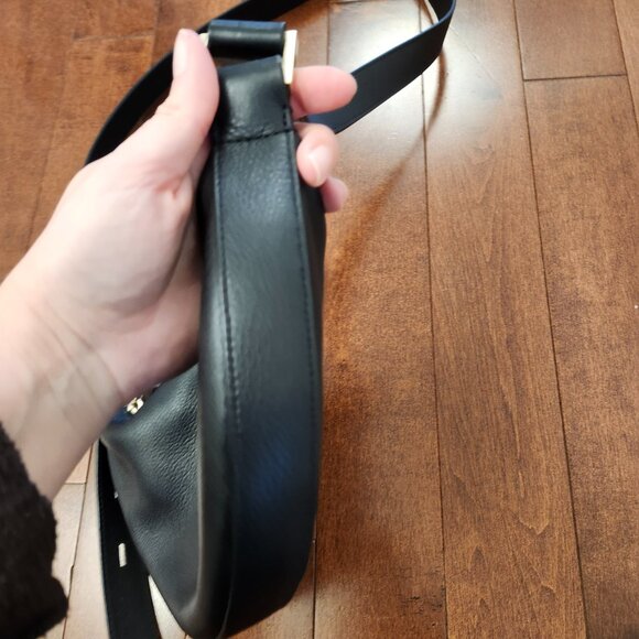 All Saints half moon black leather crossbody bag - Picture 8 of 15